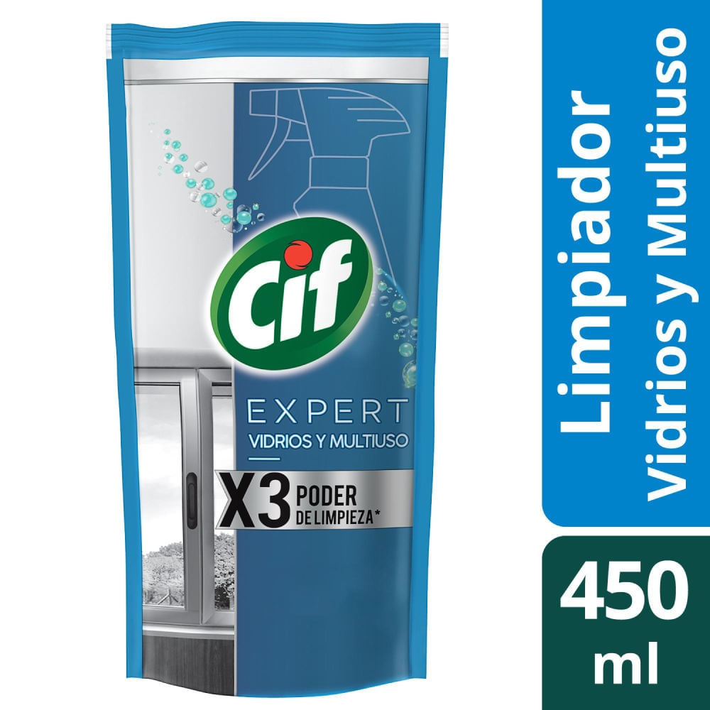 Limpiador Cif expert vidrios y multiuso doypack 450 ml Limpiador Cif expert vidrios y multiuso doypack 450 ml