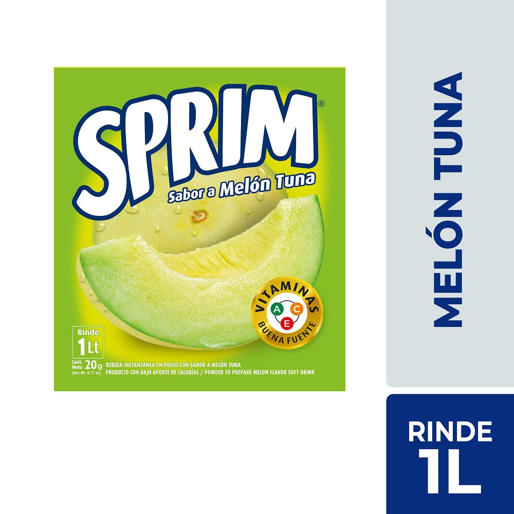 Jugo en polvo Sprim melón tuna rinde 1 L