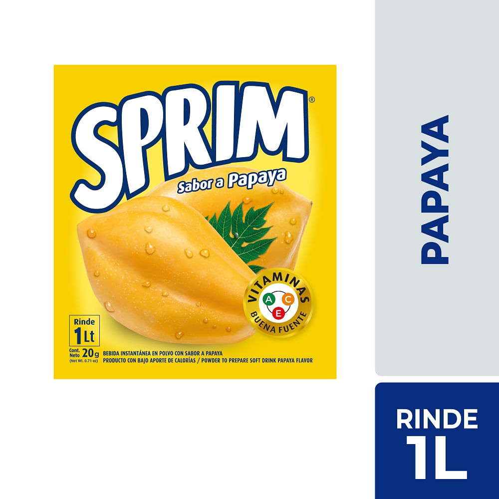 Jugo en polvo Sprim papaya rinde 1 L