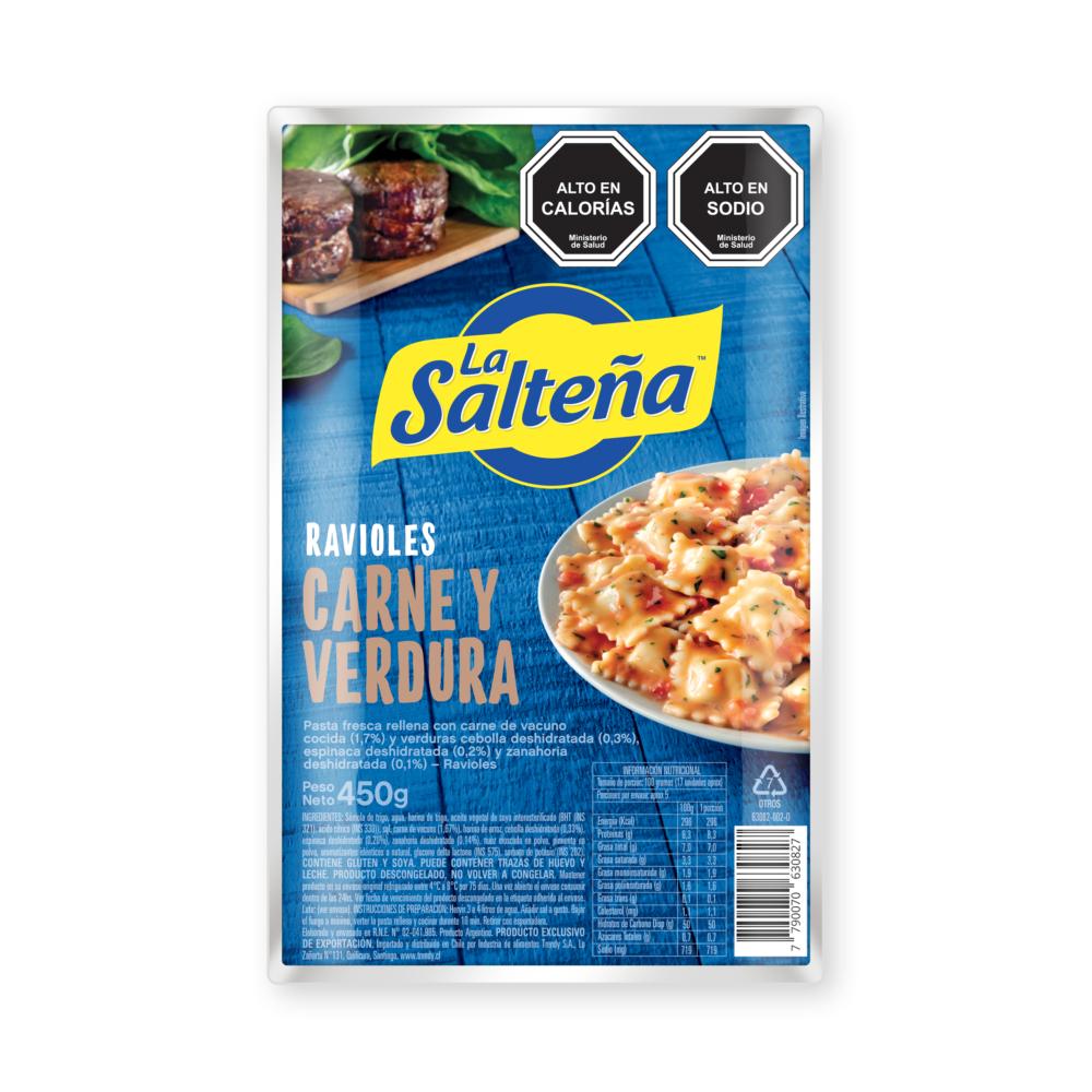 Pasta ravioles La Salteña carne y verdura 450 g Pasta ravioles La Salteña carne y verdura 450 g