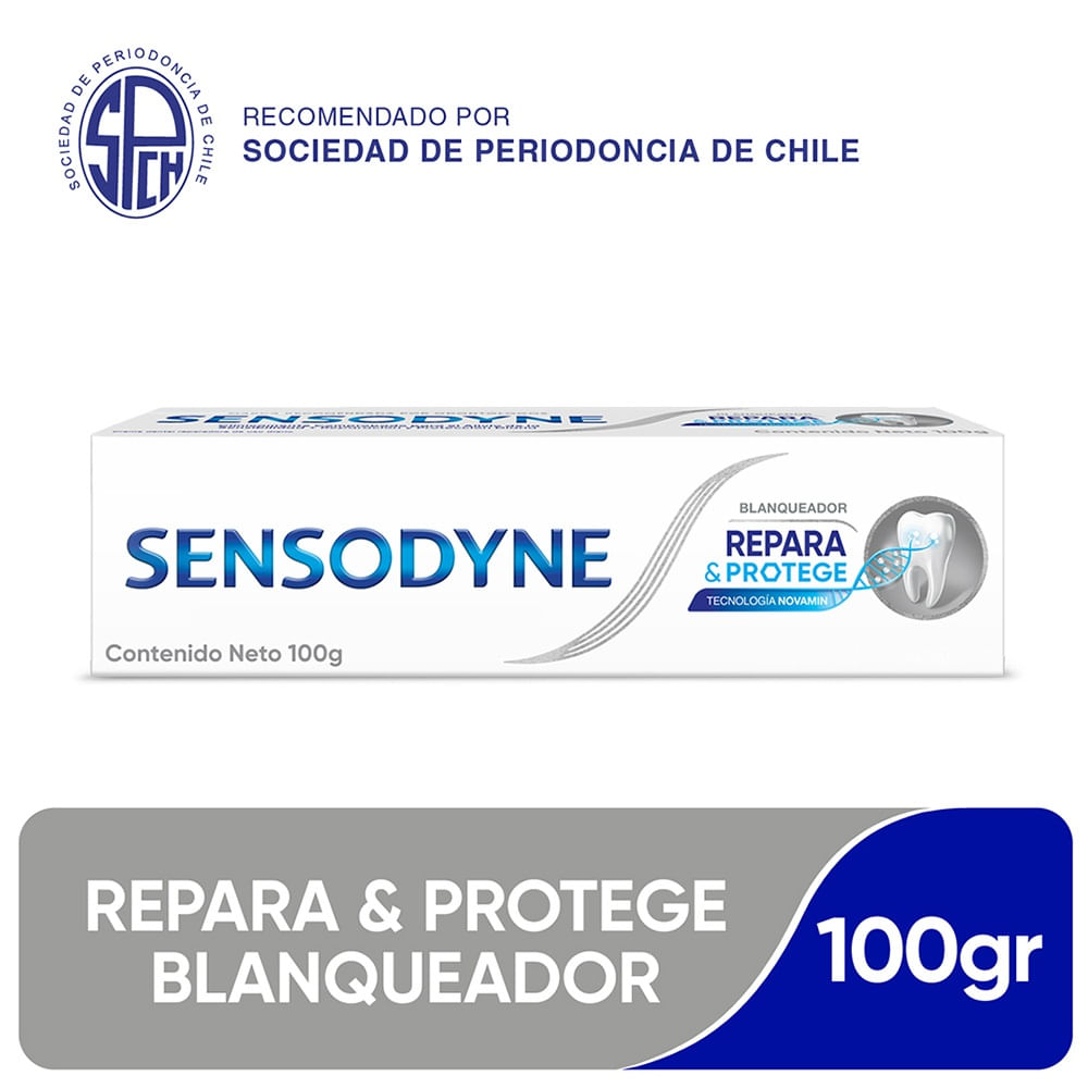 Pasta dental Sensodyne repara y protege blanqueador 100 g Pasta dental Sensodyne repara y protege blanqueador 100 g