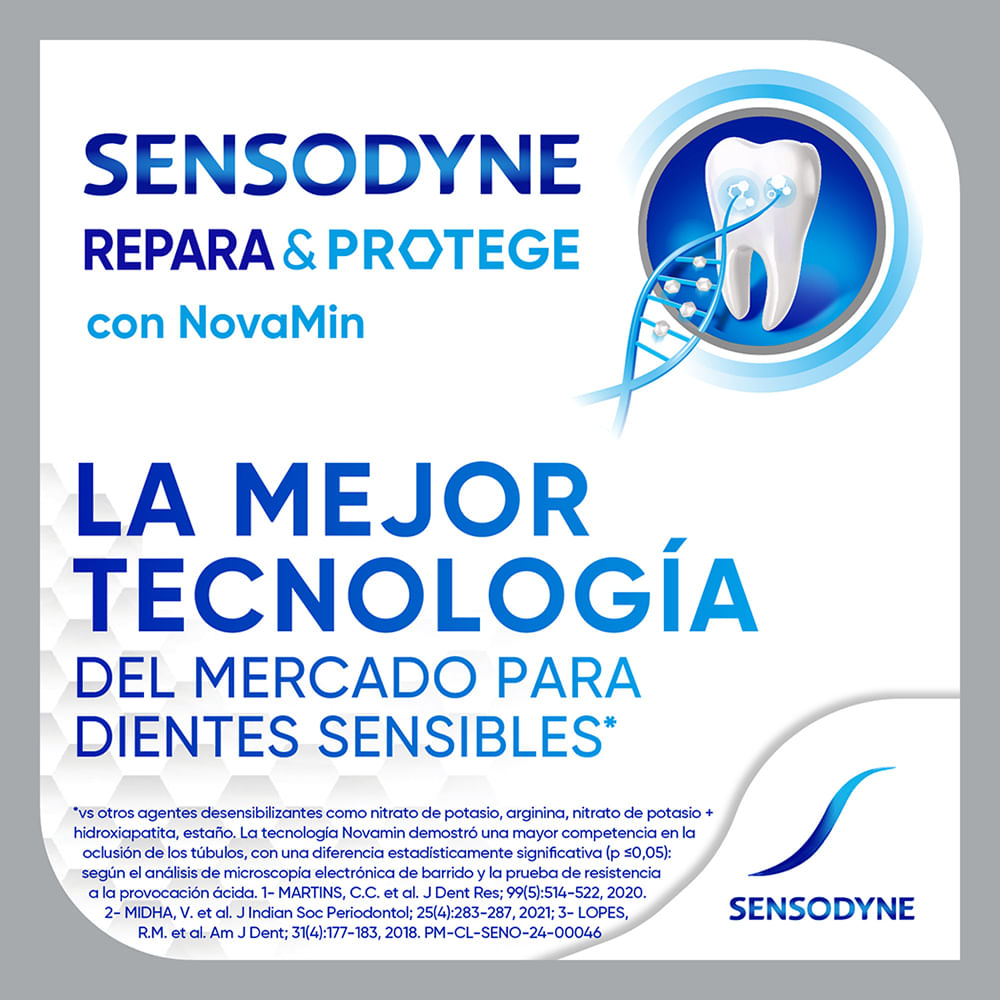Pasta dental Sensodyne repara y protege blanqueador 100 g Pasta dental Sensodyne repara y protege blanqueador 100 g