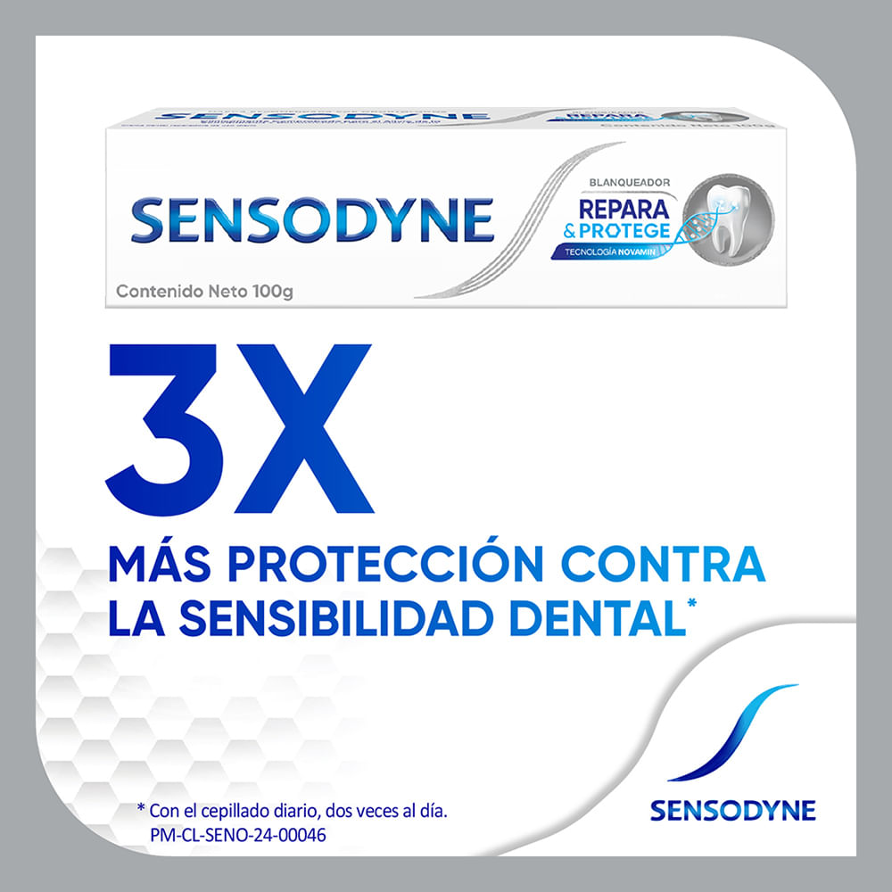 Pasta dental Sensodyne repara y protege blanqueador 100 g Pasta dental Sensodyne repara y protege blanqueador 100 g