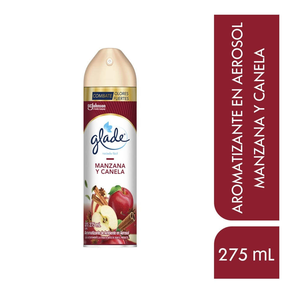 Desodorante ambiental Glade manzana y canela aerosol 275 ml Desodorante ambiental Glade manzana y canela aerosol 275 ml