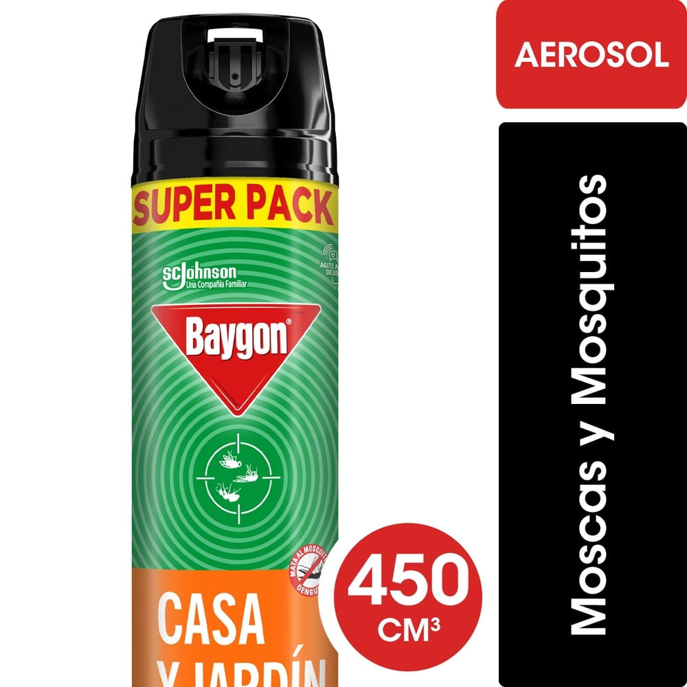 Insecticida Baygon casa y jardín aerosol 450 ml