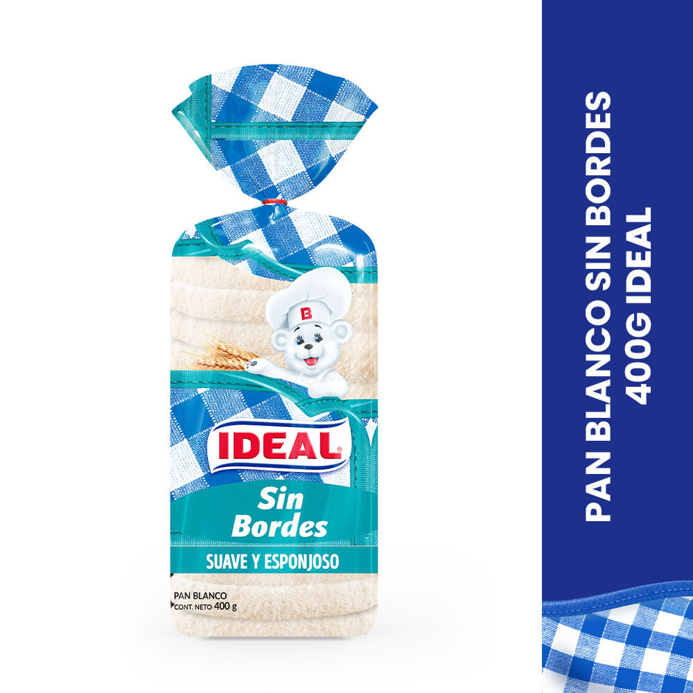 Pan molde Ideal blanco sin bordes 400 g