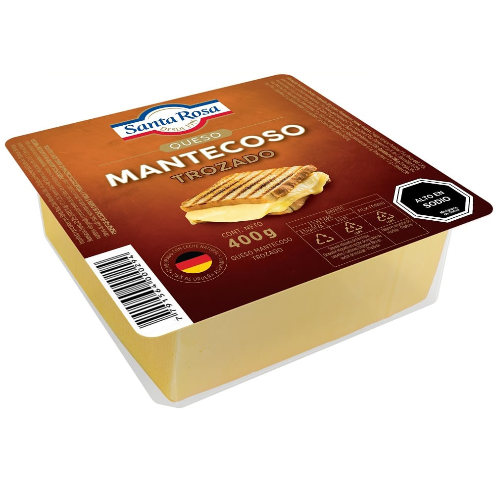 Queso mantecoso Santa Rosa trozo 400 g