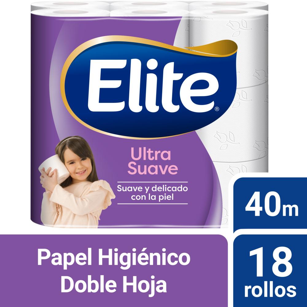 Papel higiénico Elite ultra doble hoja 18 un (40 m) Papel higiénico Elite ultra doble hoja 18 un (40 m)