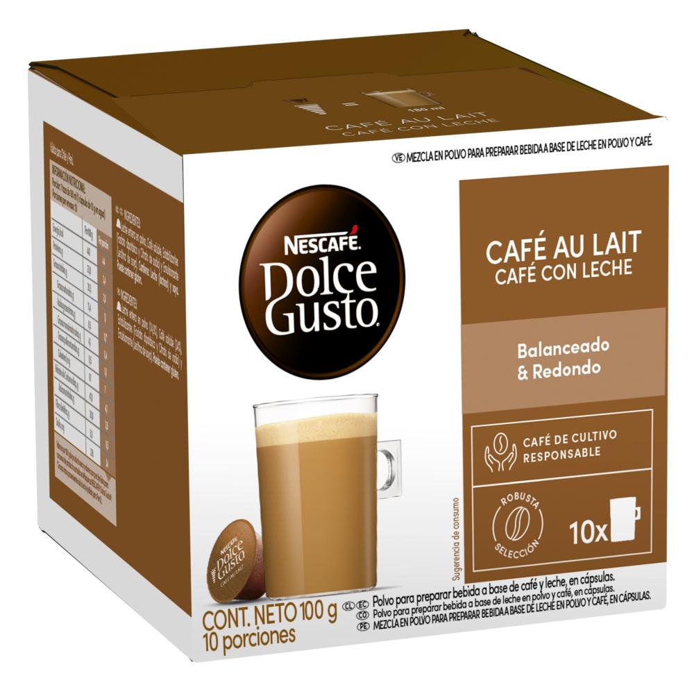 Cápsulas Nescafé Dolce Gusto café con leche 10 un