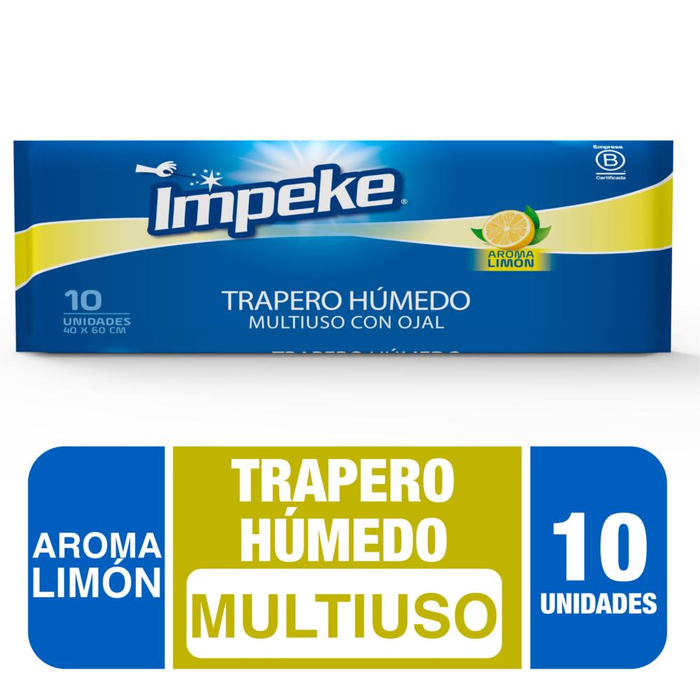 Trapero húmedo Impeke multiuso con ojal limón 10 un