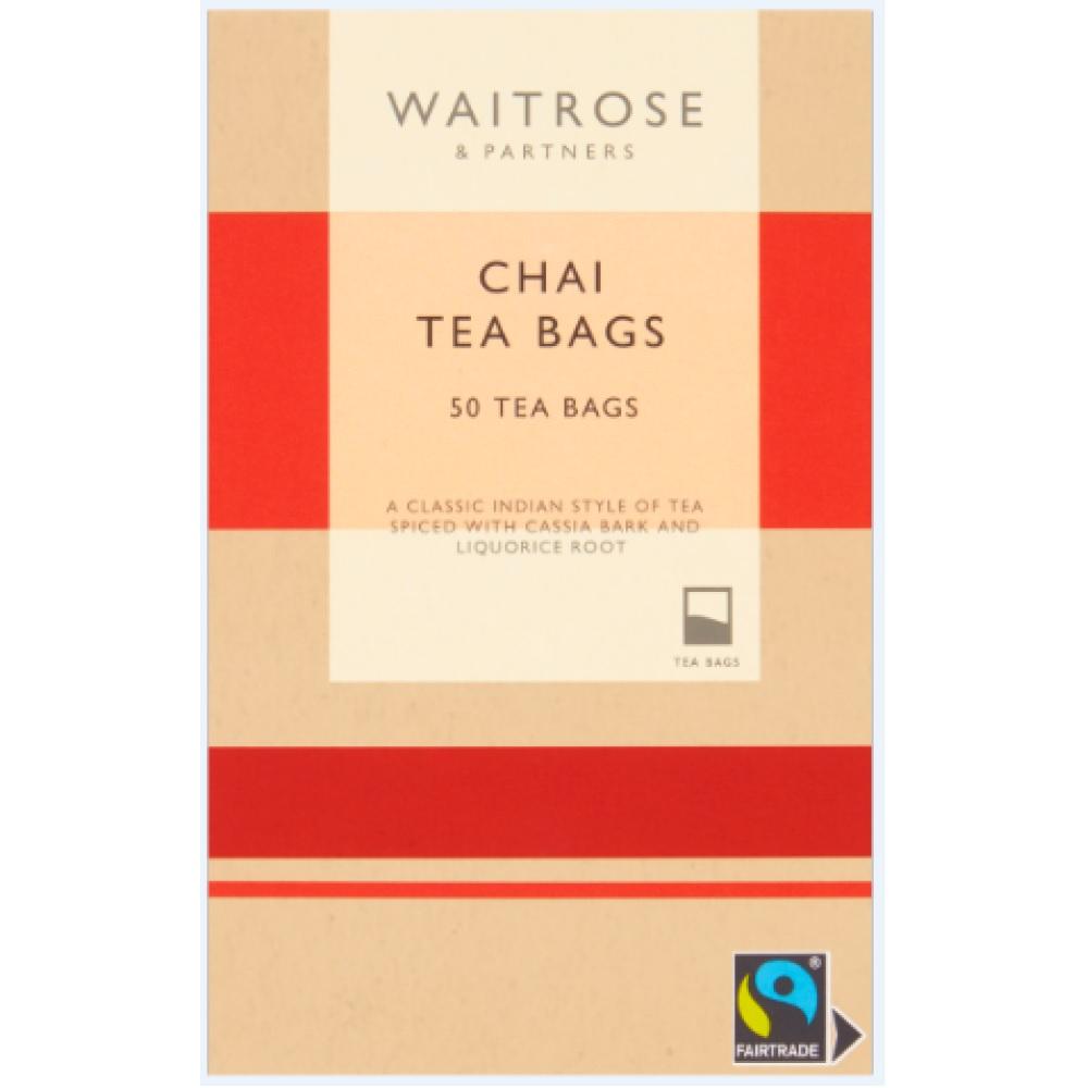 Té chai bags Waitrose 50 un