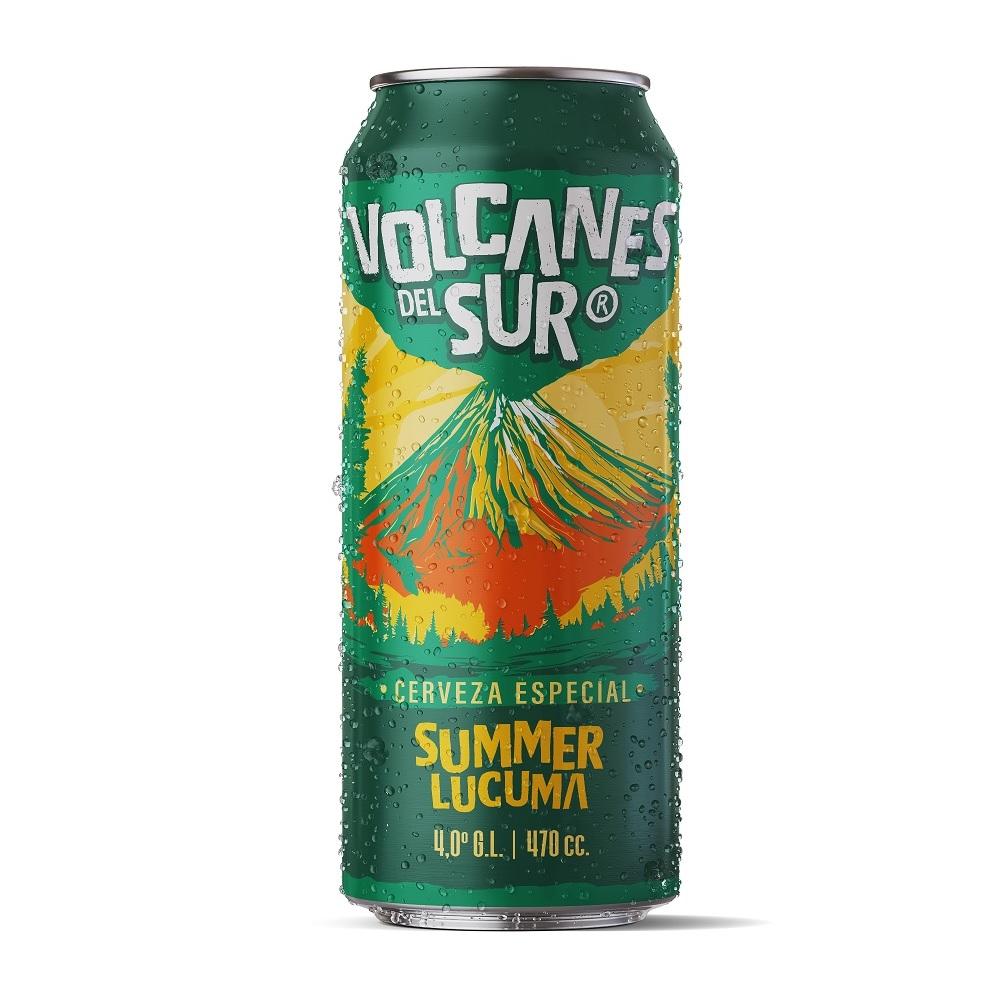 Cerveza Volcanes del Sur summer lúcuma lata 470 cc