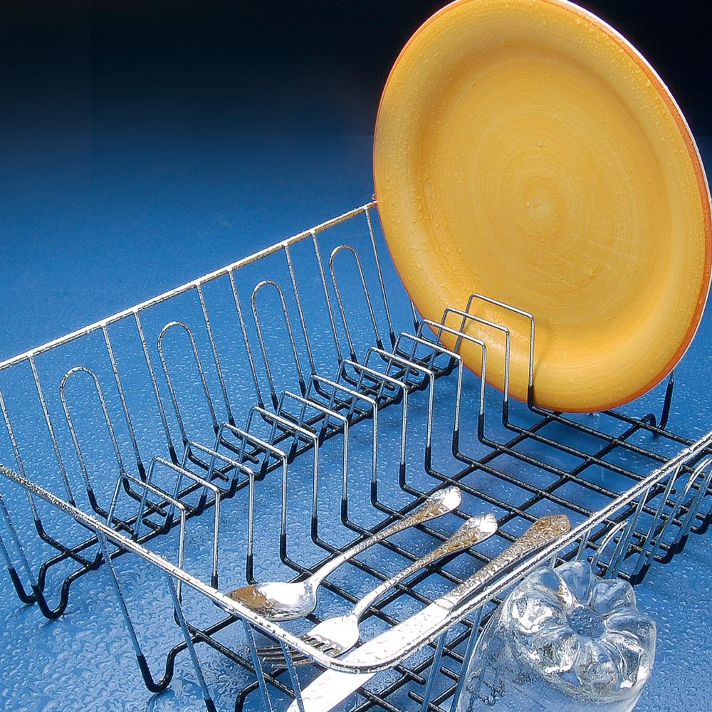 Secaplatos cromado c/plastico negro Nuevo Hogar
