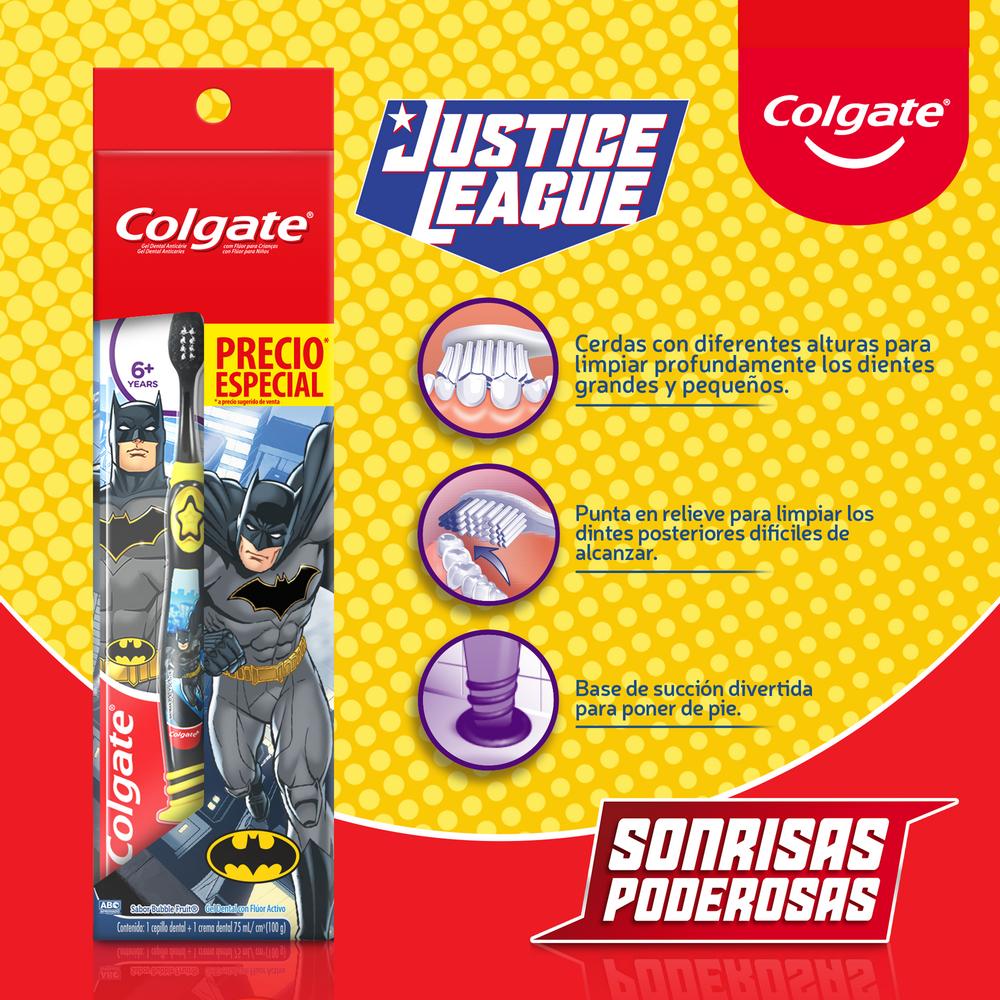 Cepillo de dientes Colgate batman/wonder woman 2 un Cepillo de dientes Colgate batman/wonder woman 2 un