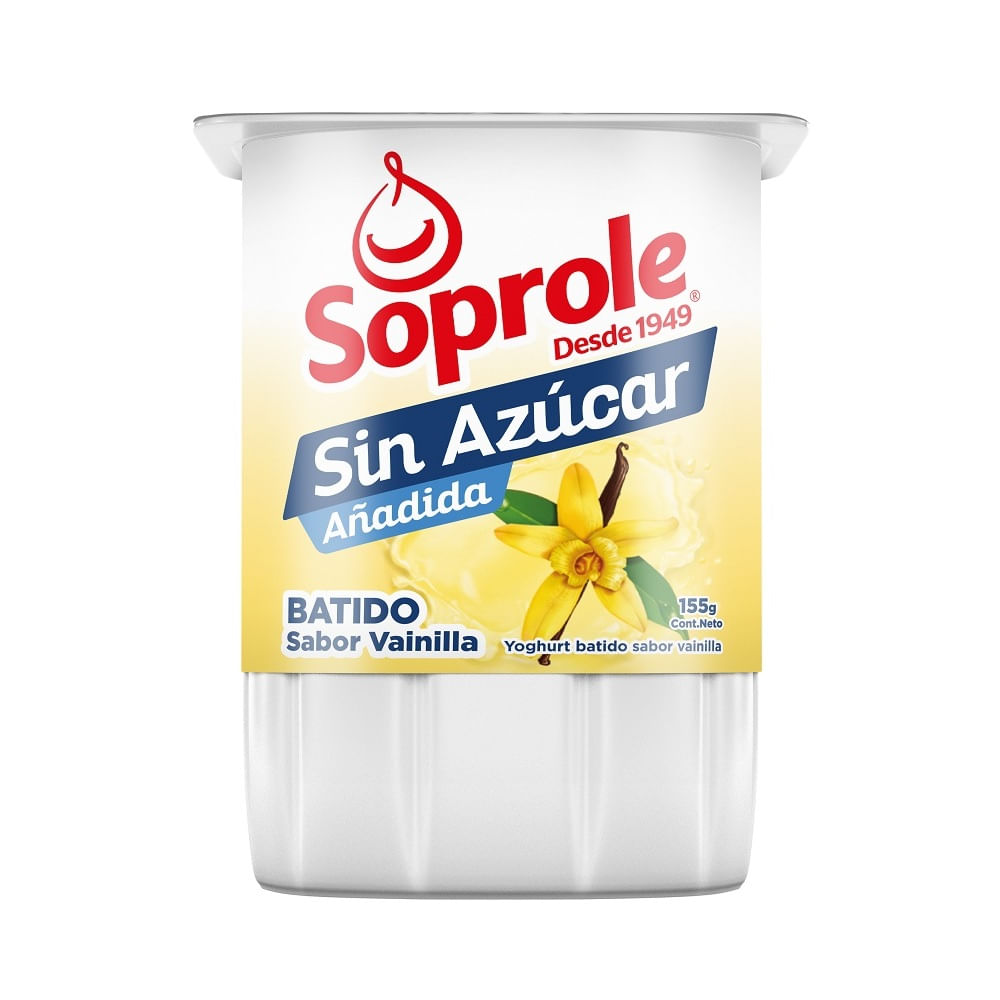 Yoghurt Soprole sin azúcar vainilla 155 g