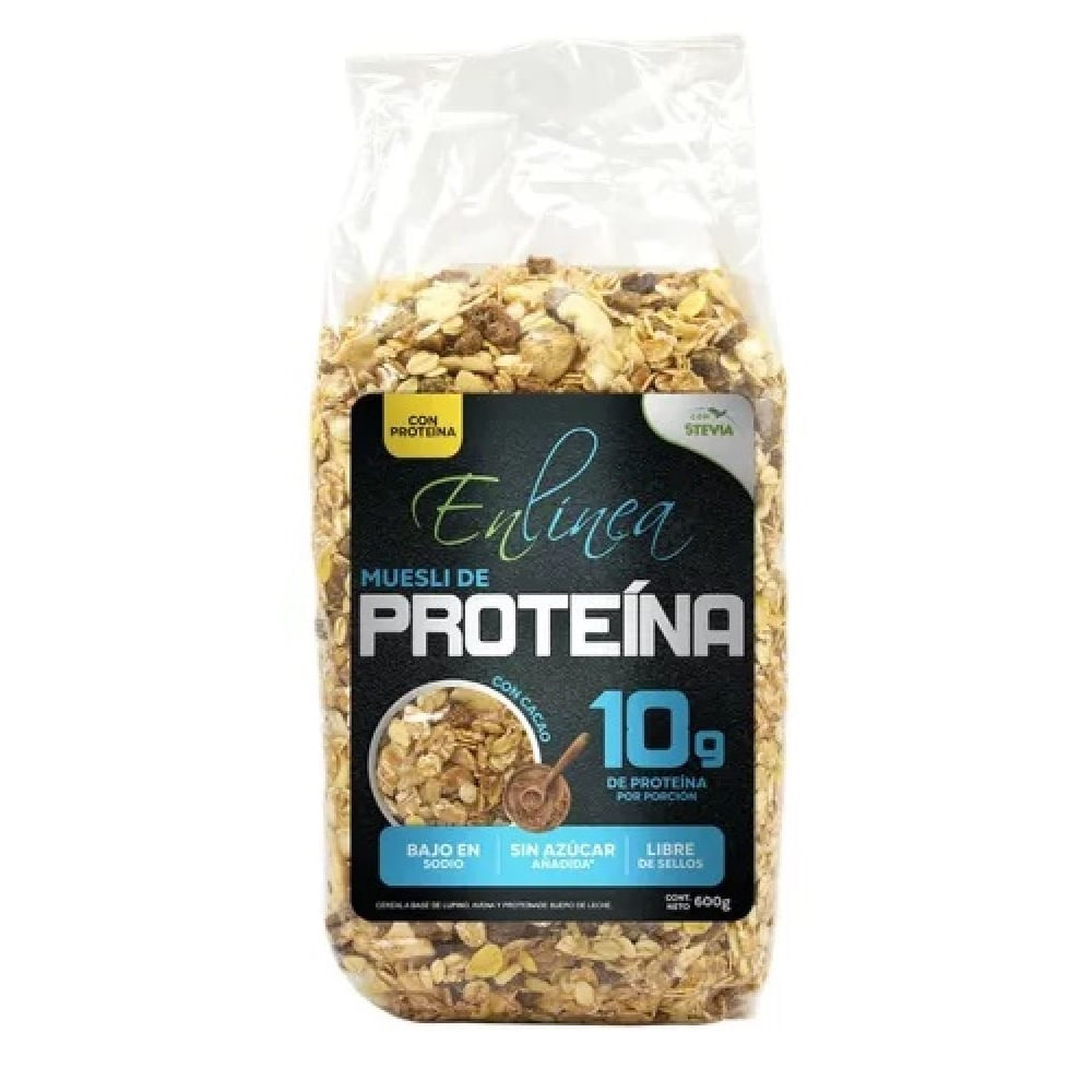 Muesli En Línea proteína con cacao 600 g
