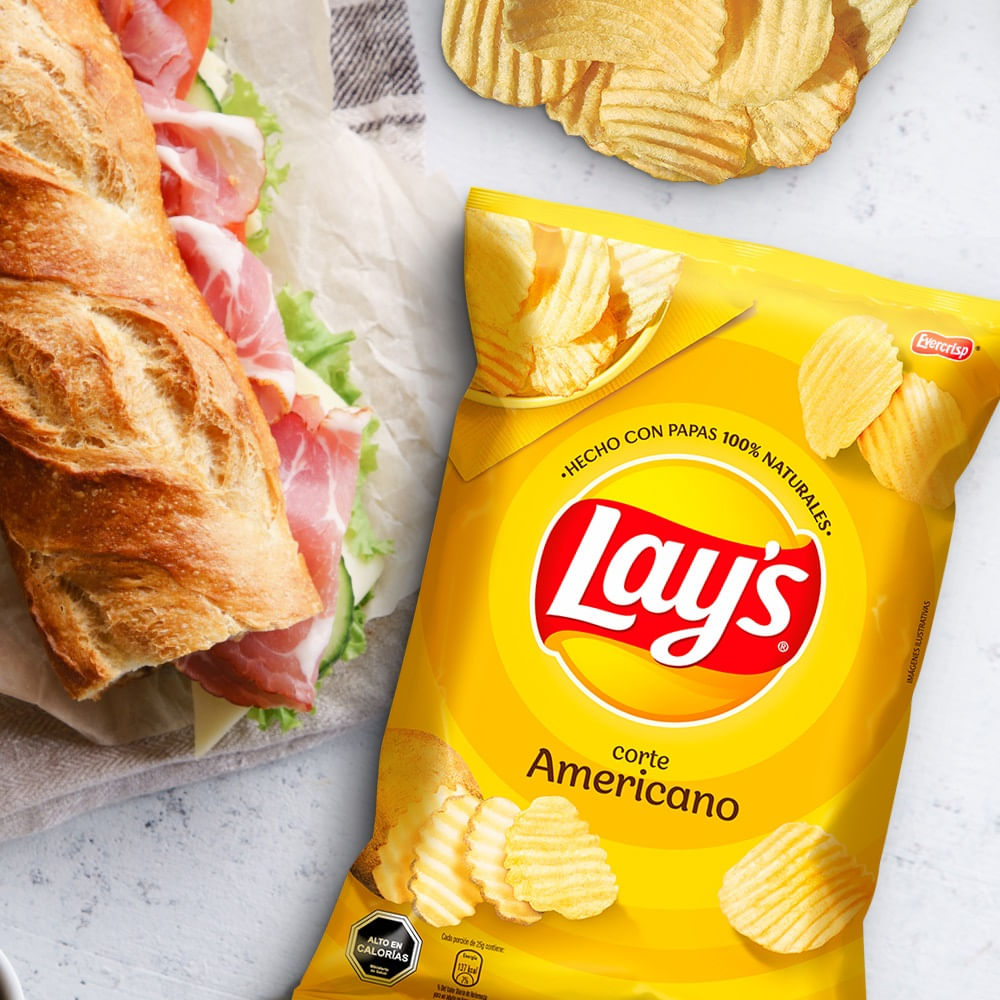 Papas fritas Lay's corte americano bolsa 350 g