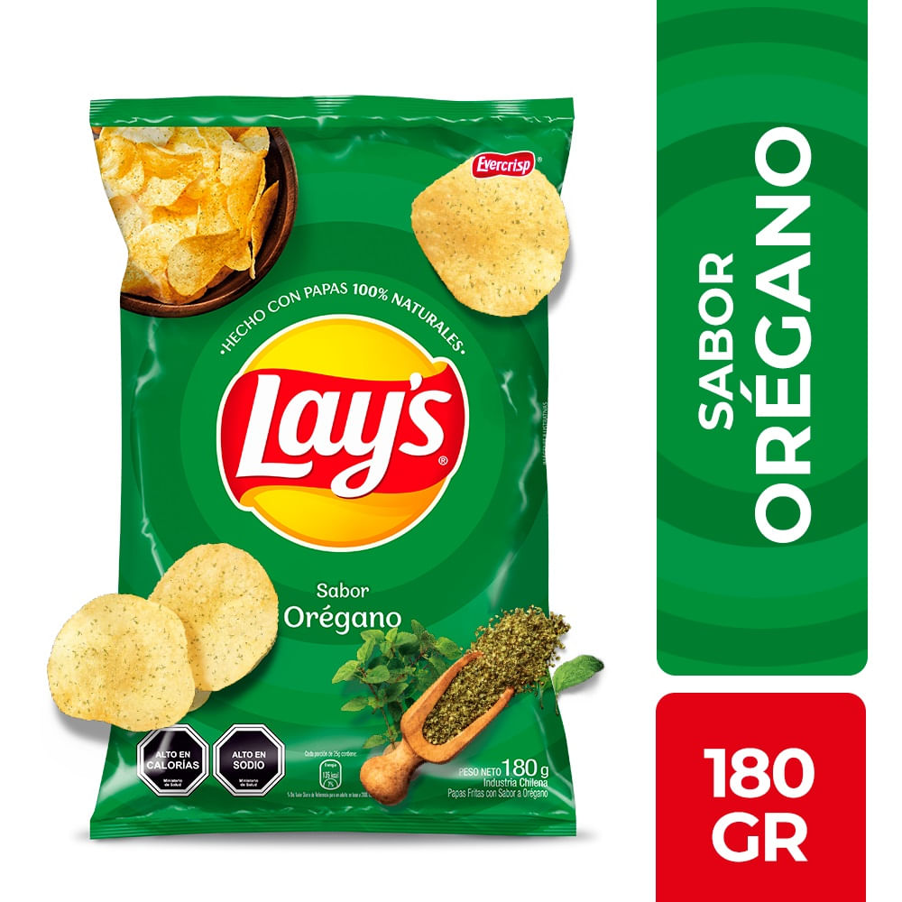 Papas fritas Lay's sabor orégano 180 g Papas fritas Lay's sabor orégano 180 g