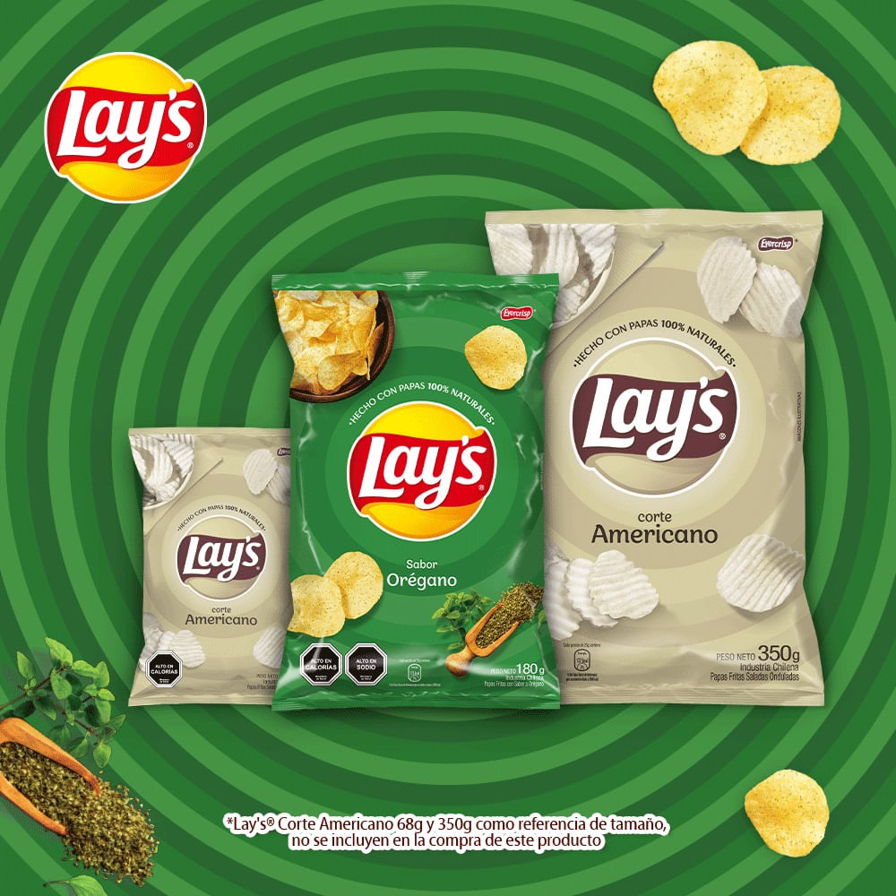 Papas fritas Lay's sabor orégano 180 g Papas fritas Lay's sabor orégano 180 g