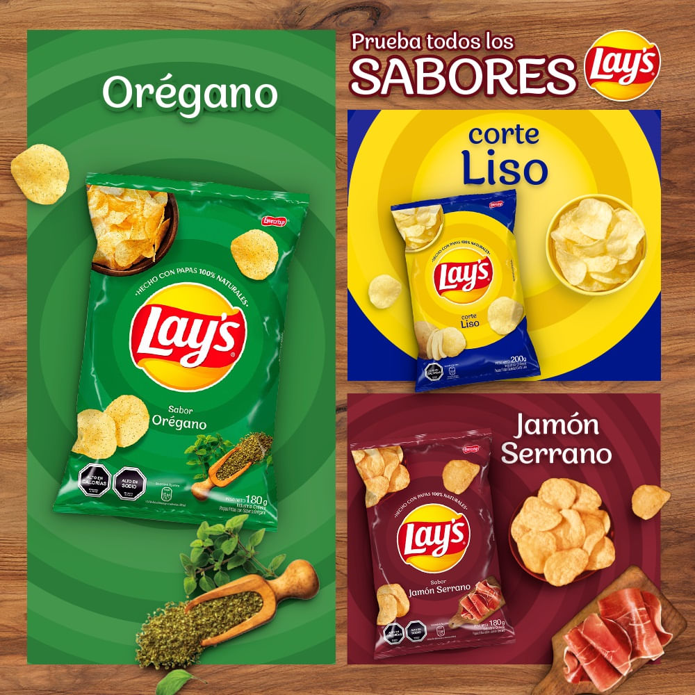 Papas fritas Lay's sabor orégano 180 g Papas fritas Lay's sabor orégano 180 g