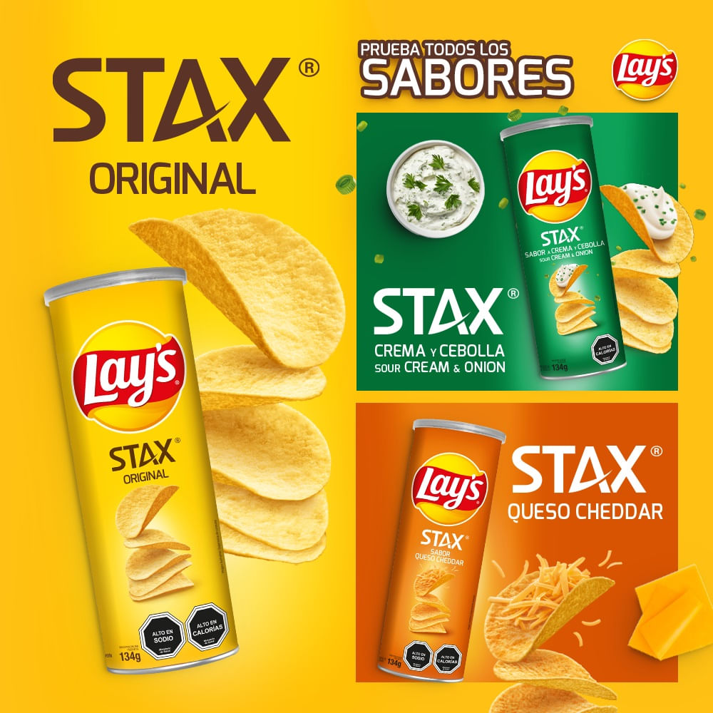 Papas fritas Lay's Stax original lata 134 g Papas fritas Lay's Stax original lata 134 g