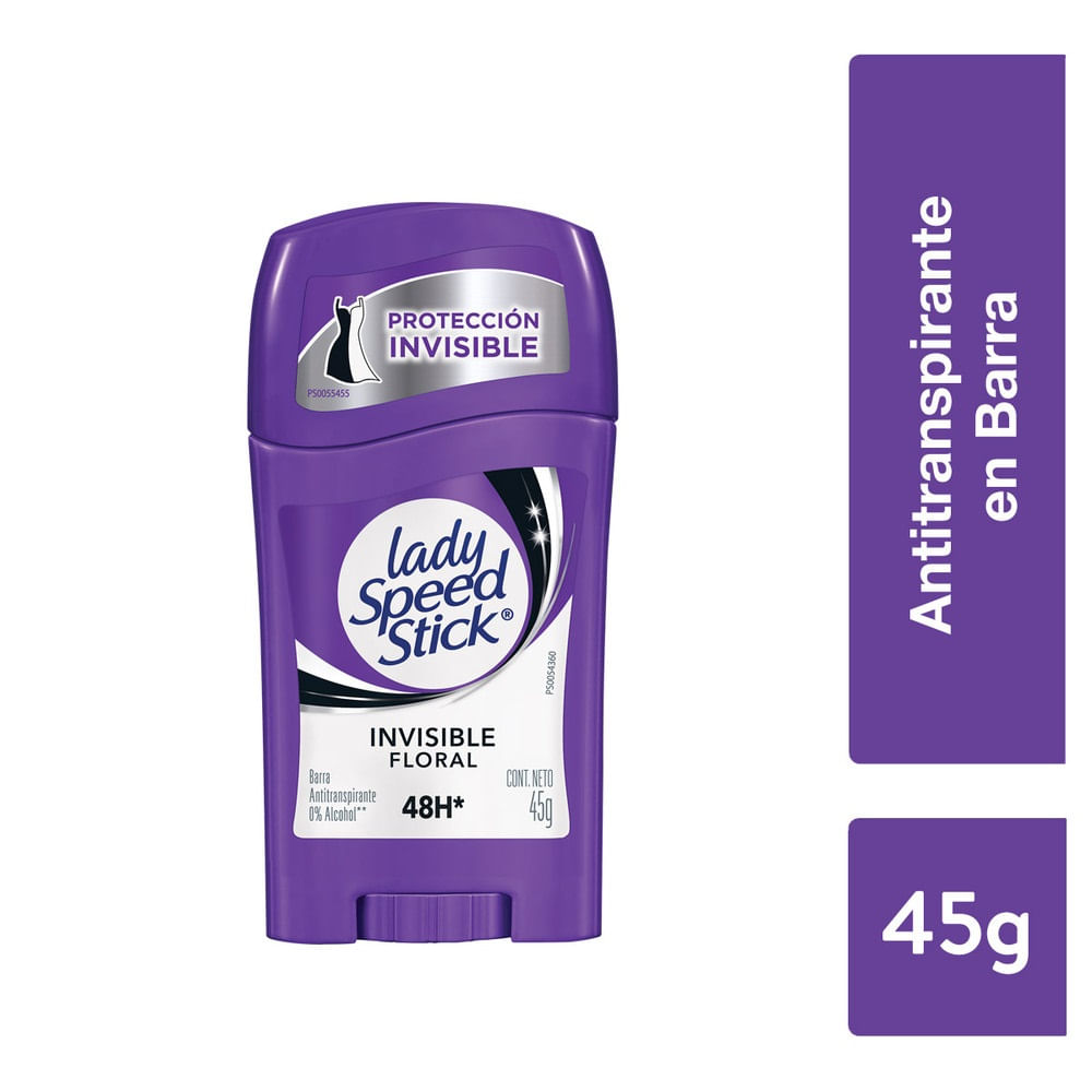 Desodorante Lady Speed Stick invisible floral barra 45 g
