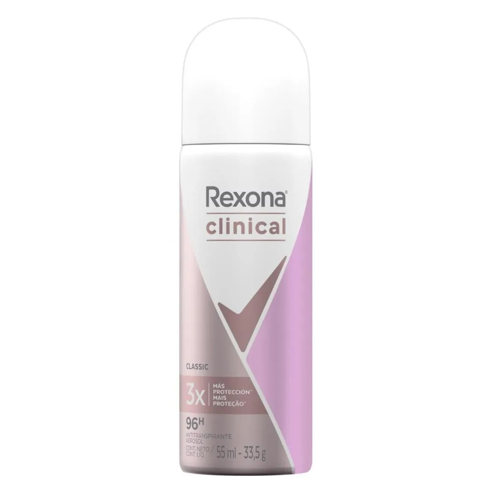 Desodorante Rexona clinical classic aerosol 55 ml