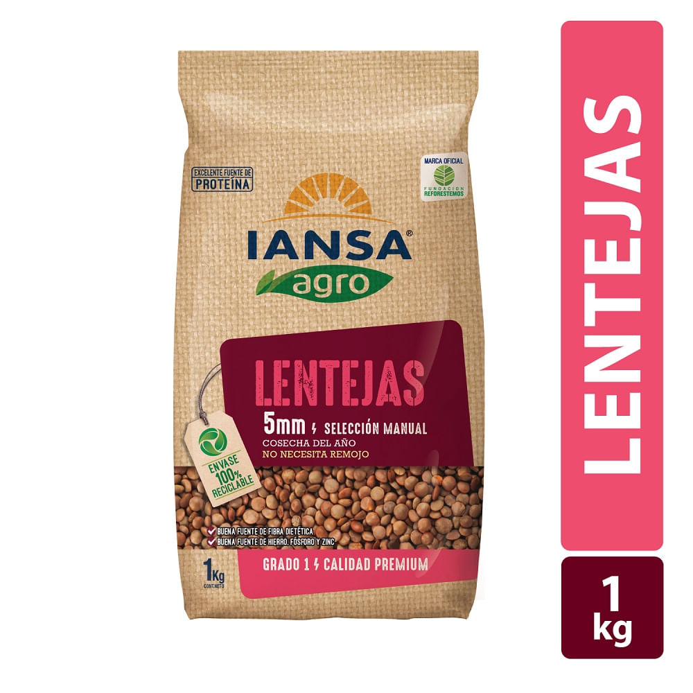 Lentejas Iansa agro 5 mm 1 Kg Lentejas Iansa agro 5 mm 1 Kg
