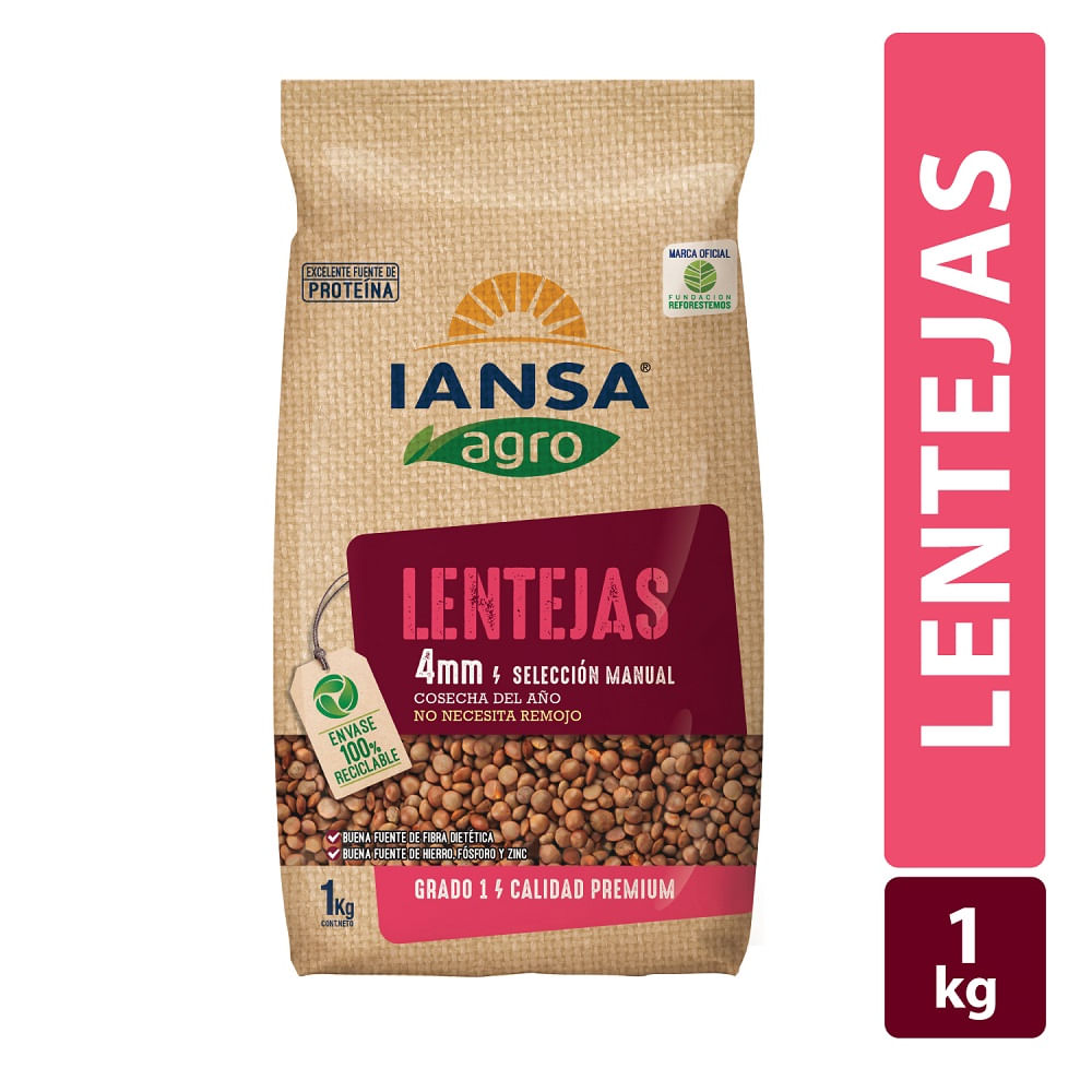 Lentejas Iansa agro 4 mm 1 Kg Lentejas Iansa agro 4 mm 1 Kg