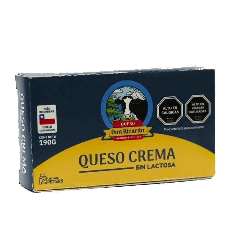 Queso crema Don Ricardo sin lactosa 190 g Queso crema Don Ricardo sin lactosa 190 g