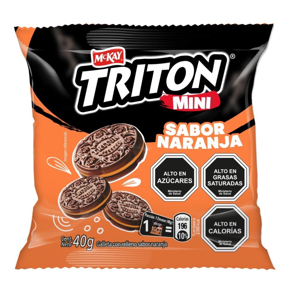 Galleta mini Tritón sabor naranja 40 g