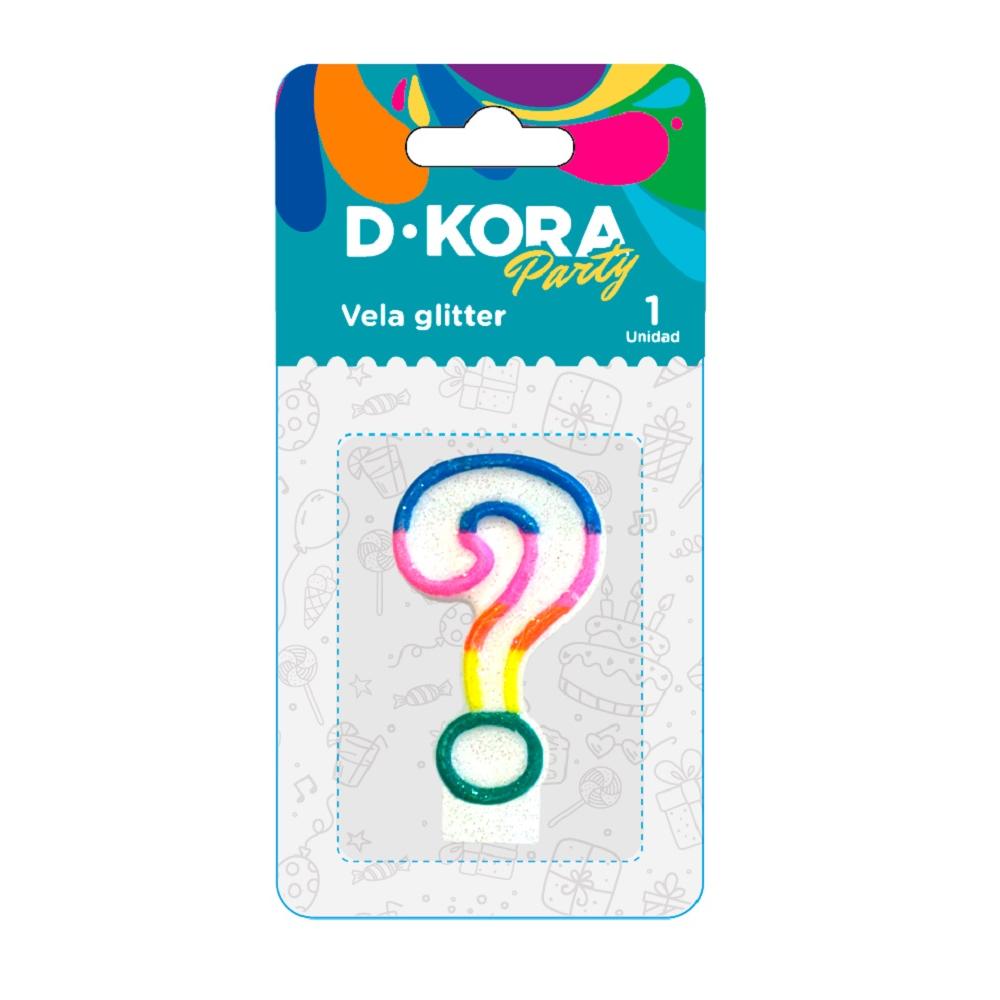 Vela Dkora glitter signo 1 un