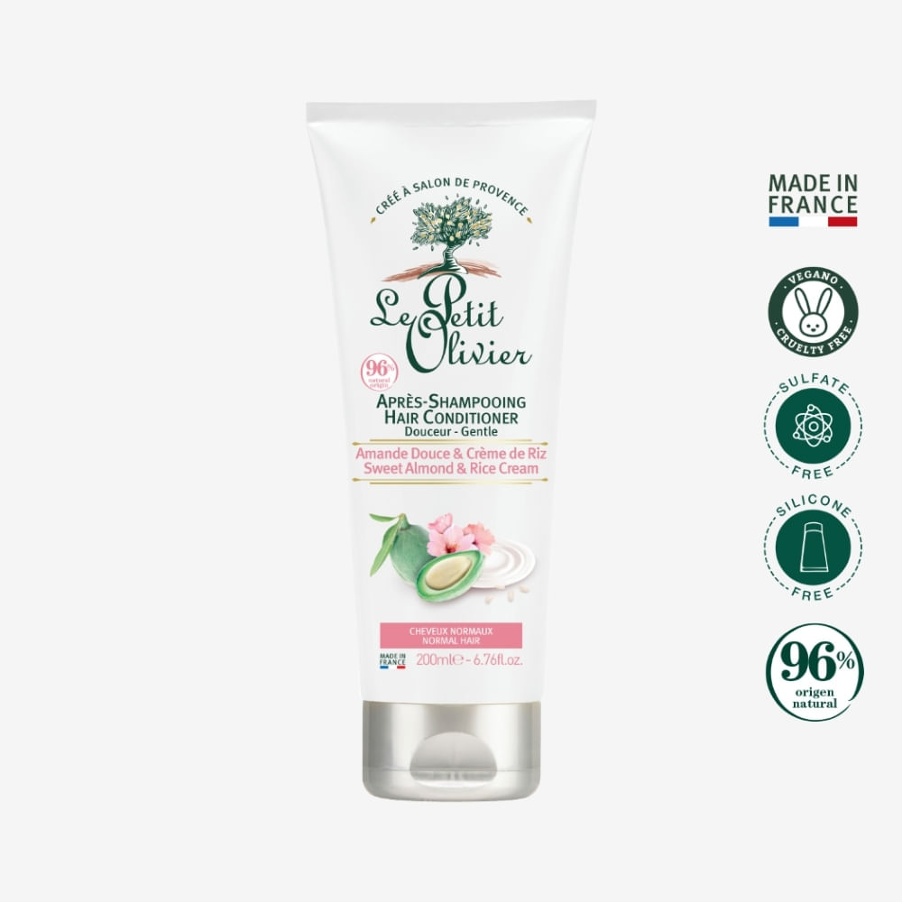 Acondicionador Le Petit Olivier almendras dulces y arroz 200 ml