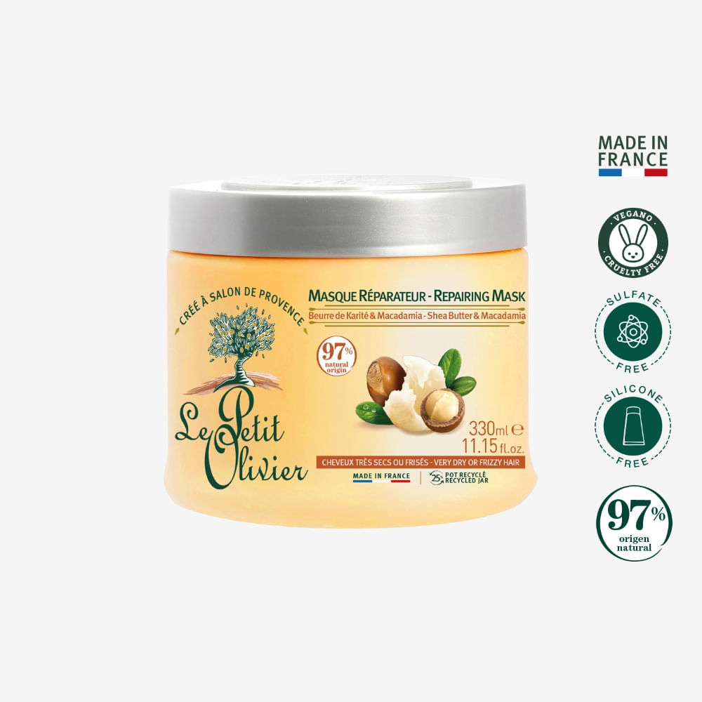 Mascarilla capilar Le Petit Olivier karité y macadamia 330 ml