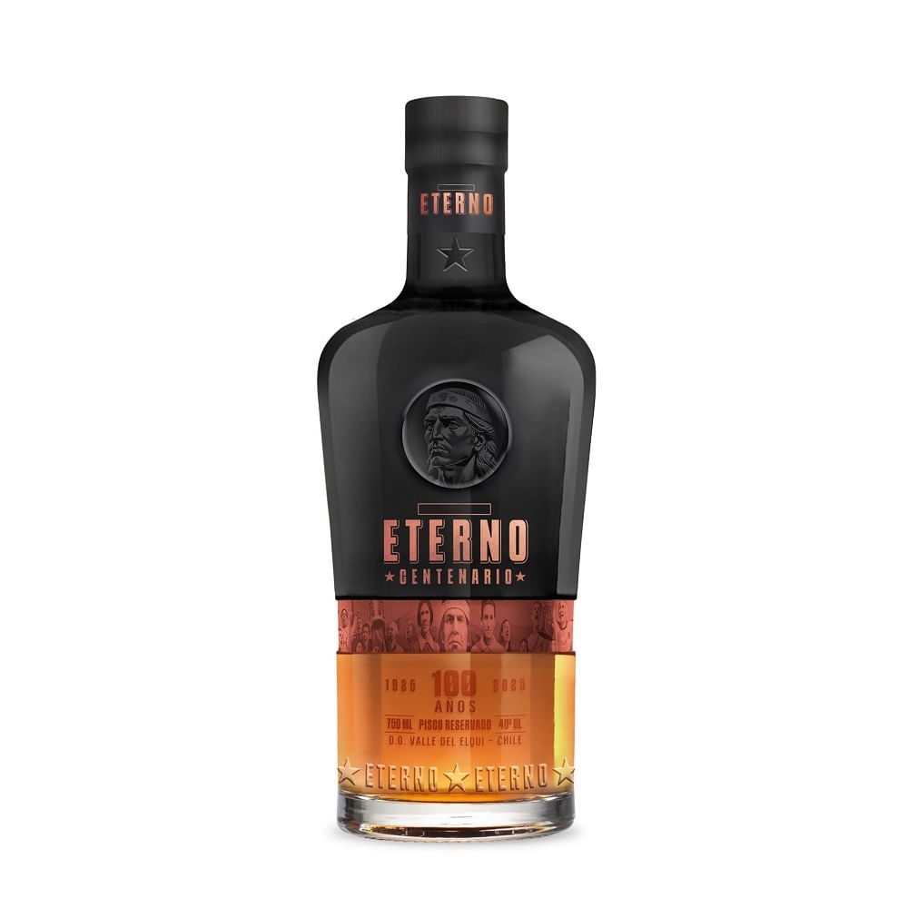 Pisco Eterno Centenario reserva envejecido botella 750 cc