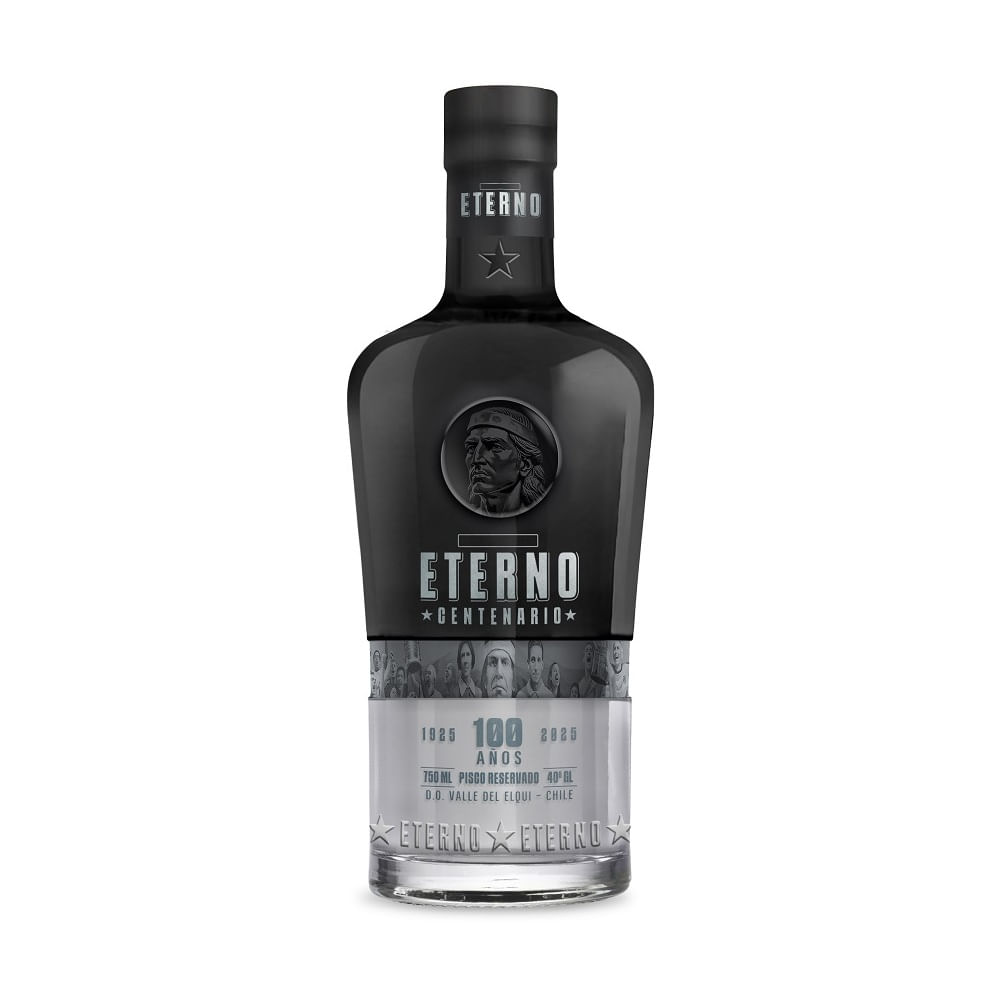 Pisco Eterno Centenario reserva transparente botella 750 cc