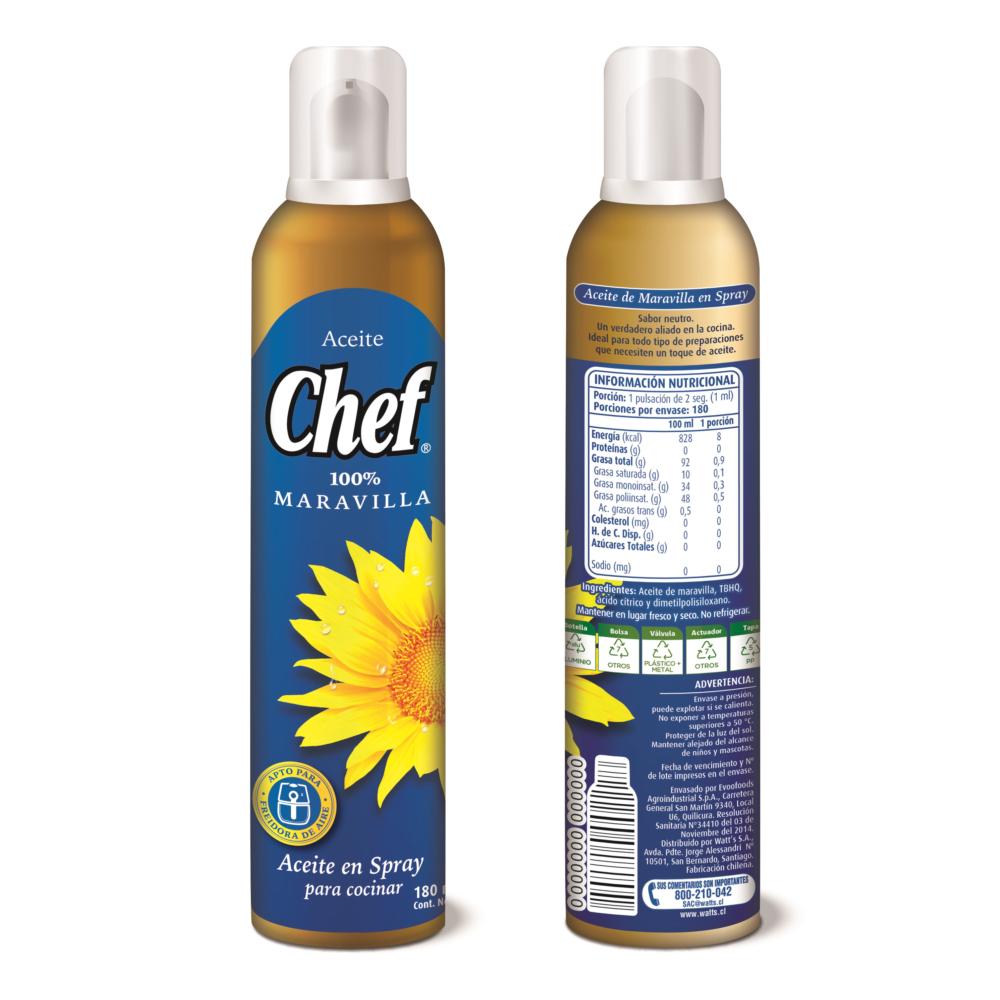 Aceite Chef maravilla spray 180 ml