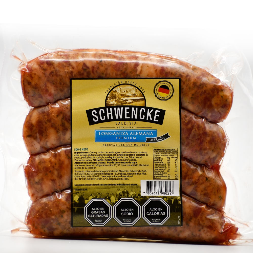 Longaniza alemana premium Schwencke 500 g