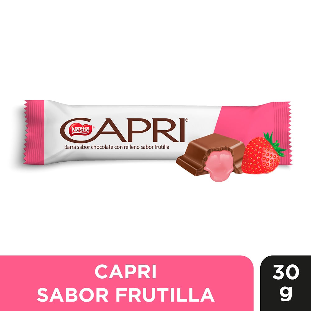 Chocolate Capri sabor frutilla 30 g