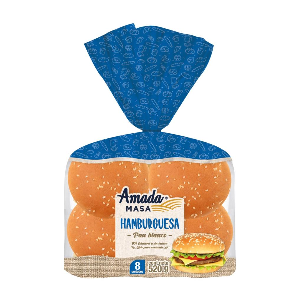 Pan hamburguesa Amada Masa blanco 8 un