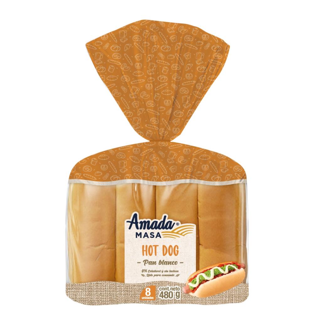 Pan hot dog Amada Masa blanco 8 un