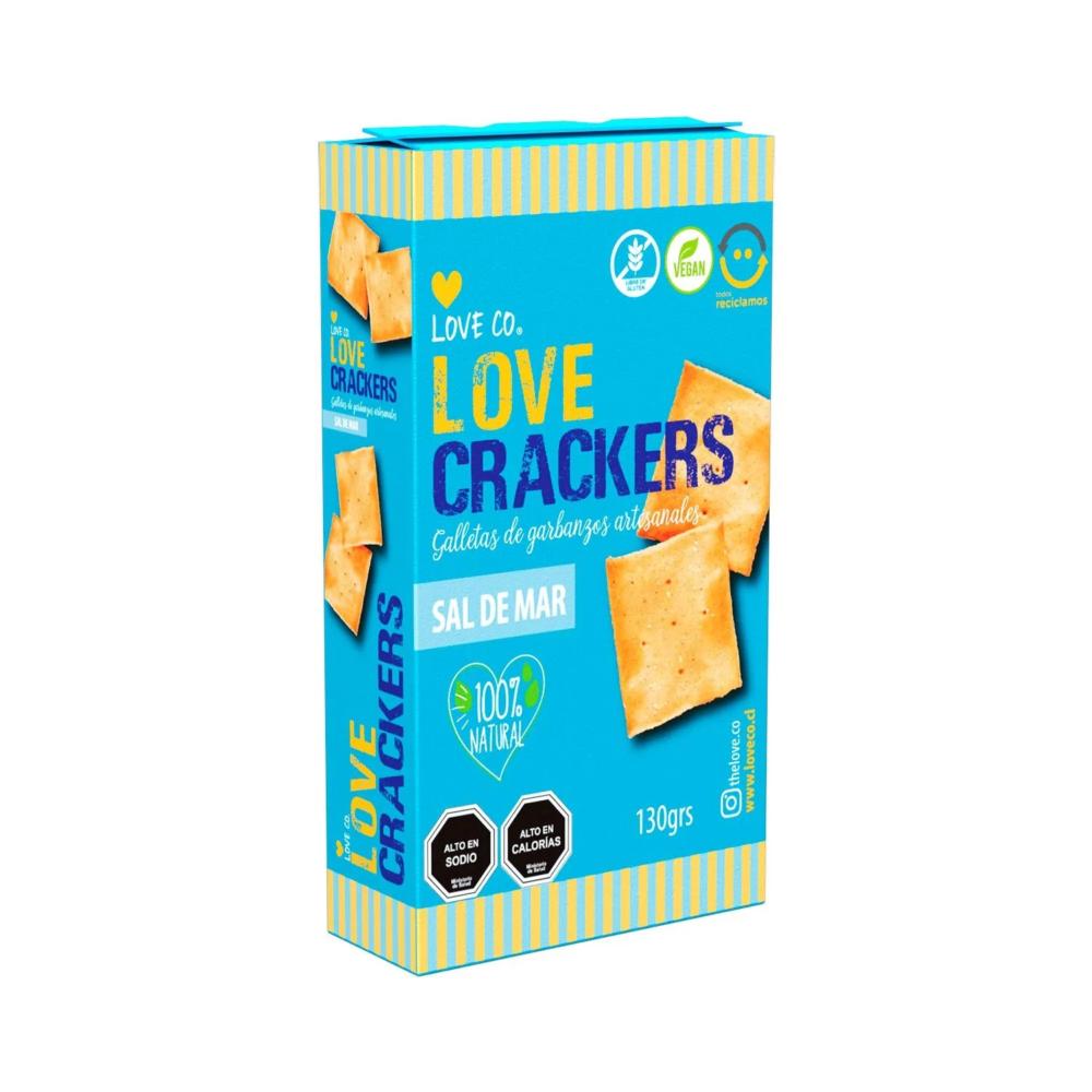 Galletas garbanzos Love Co crackelet sal de mar 130 g