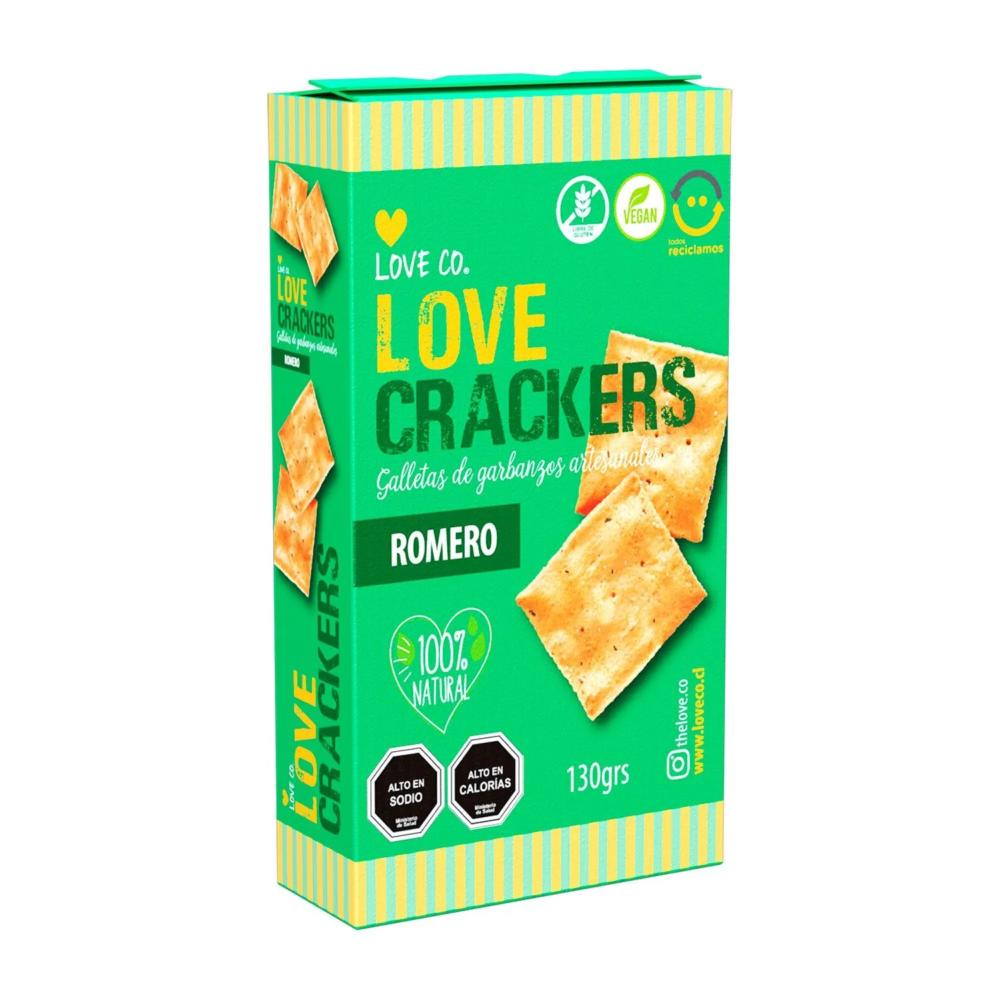Galletas garbanzos Love Co crackelet romero 130 g