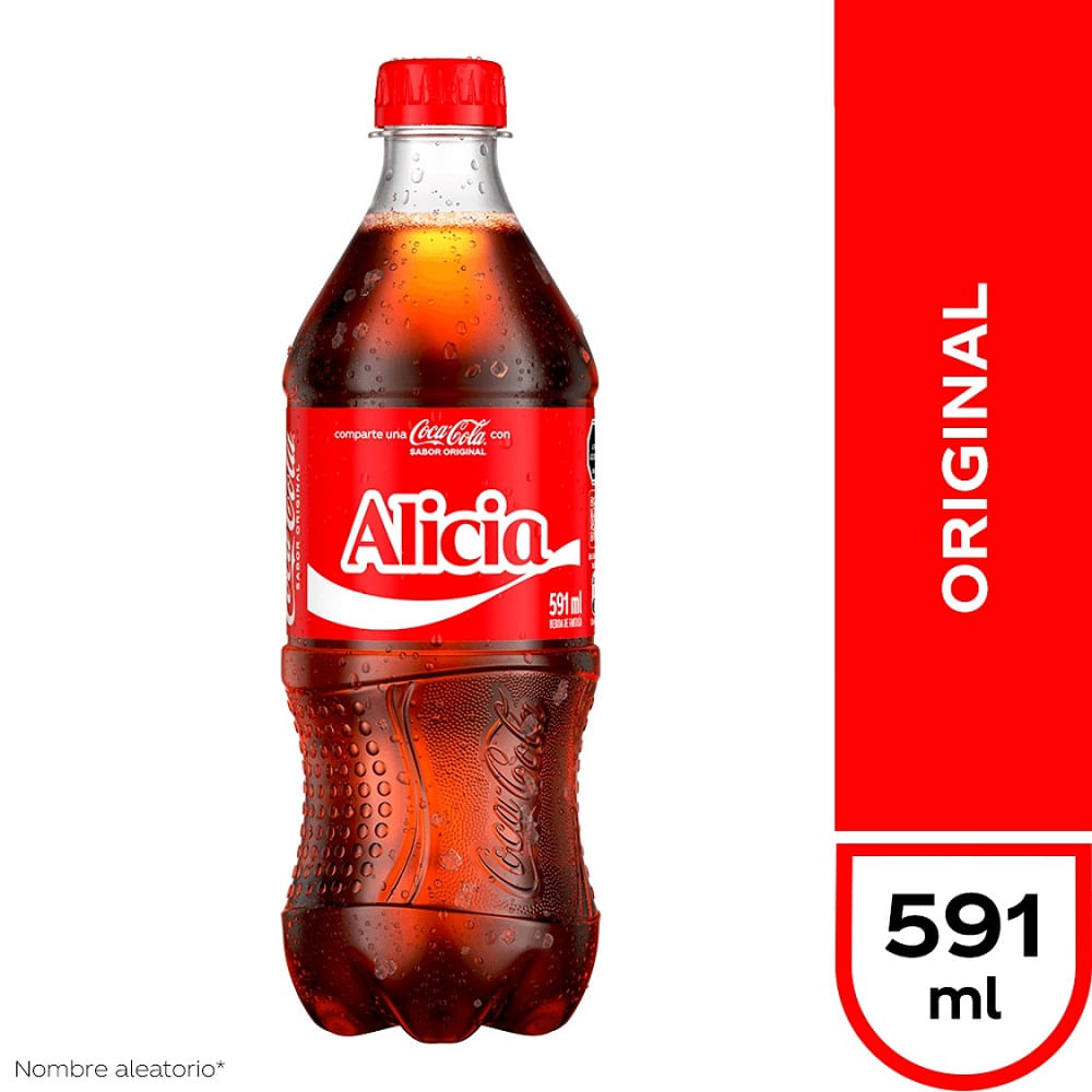 Bebida Coca Cola original botella 591 ml