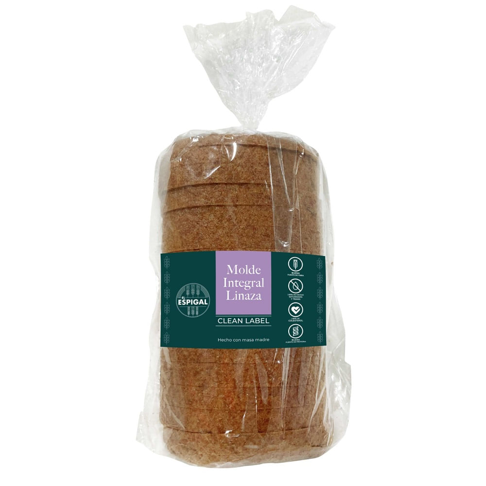Pan de molde El espigal integral linaza 670 g