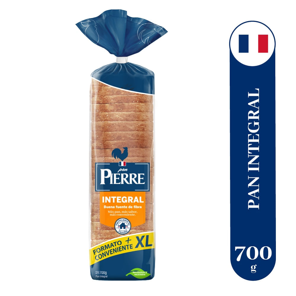 Pan de molde Pierre integral XL 700 g