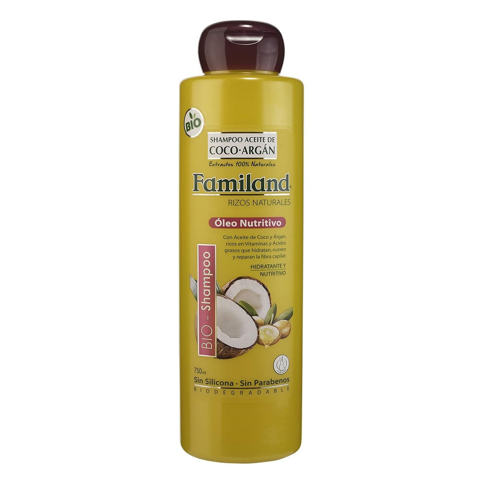 Shampoo Familand aceite de coco argán 750 ml
