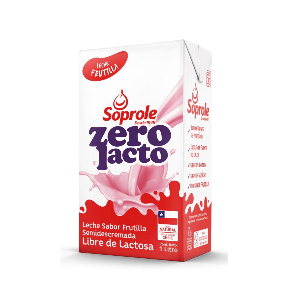 Leche Soprole zero lacto frutilla 1 L
