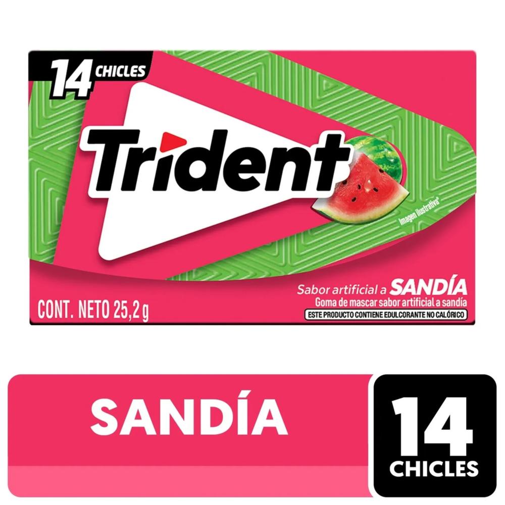 Chicle Trident sabor sandía 14 un Chicle Trident sabor sandía 14 un