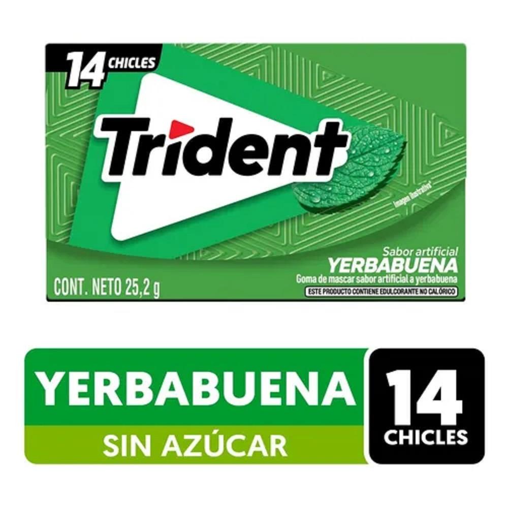 Chicle Trident sabor yerbabuena 14 un